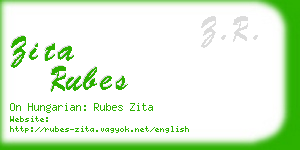 zita rubes business card